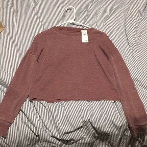 NWT American eagle waffle knit crop